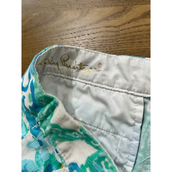 Lilly Pulitzer Buttercup Shorts Scalloped Hem Floral Print Size 00 - Picture 3 of 4